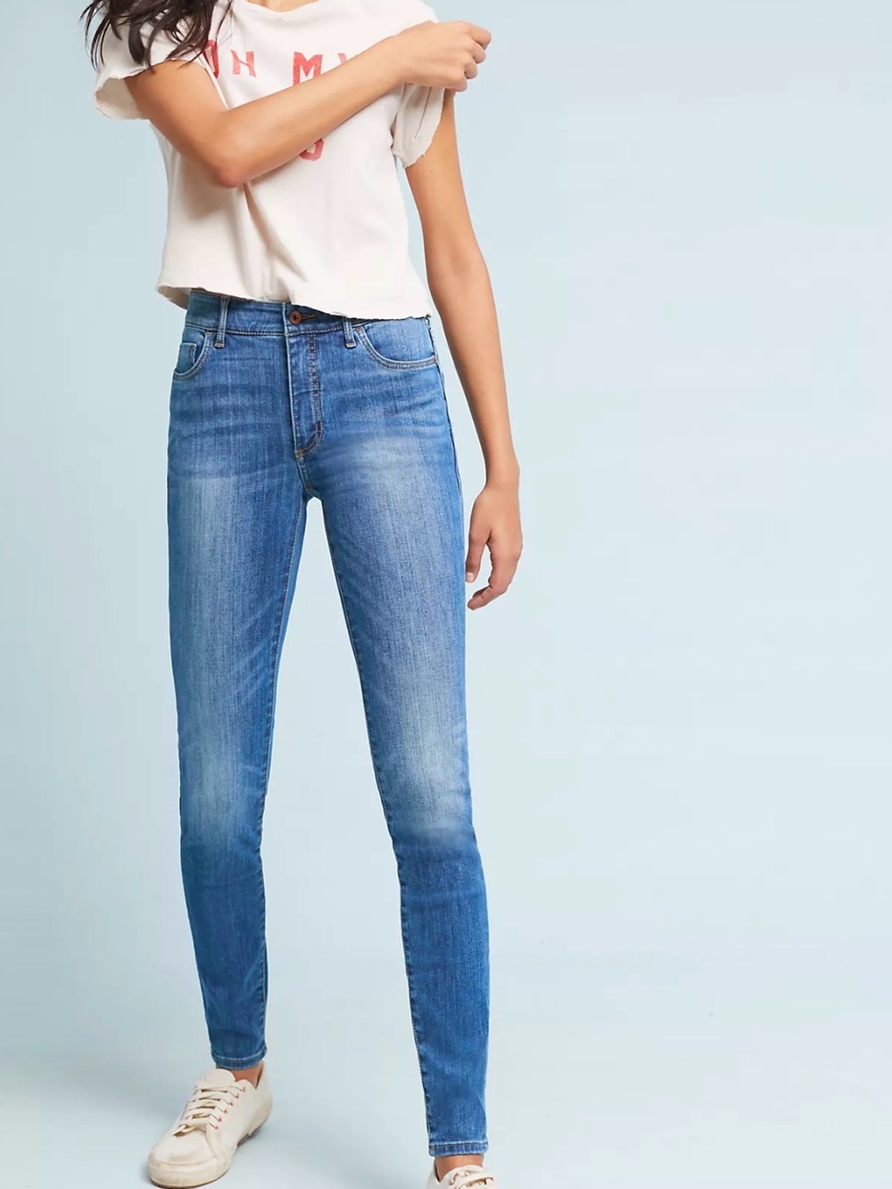 PILCRO AND THE LETTERPRESS High Rise Skinny Blue Women's Jeans Size 25
